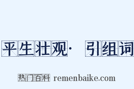 平生壮观·引组词是什么意思的图片